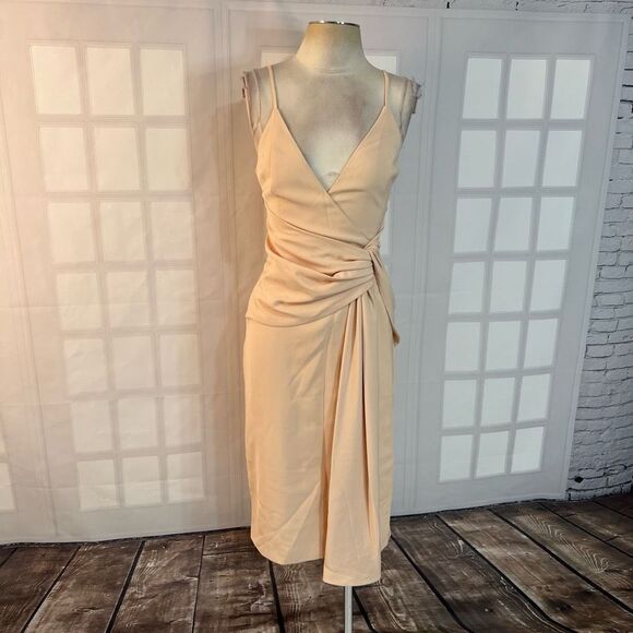 C/MEO collective Enlighten Blush Sleeveless Tie-Front Midi Dress size XS - Picture 5 of 14